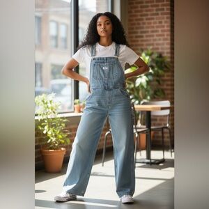 NWT Levi’s Two Horse Brand Overalls & Denim  Light Blue Wide-leg Levi Jeans | L